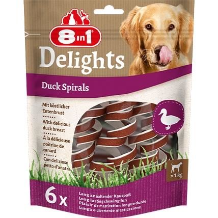 8in1 Smart Delights Duck Spirals Ördekli Burgu Köpek Ödülü 6 lı