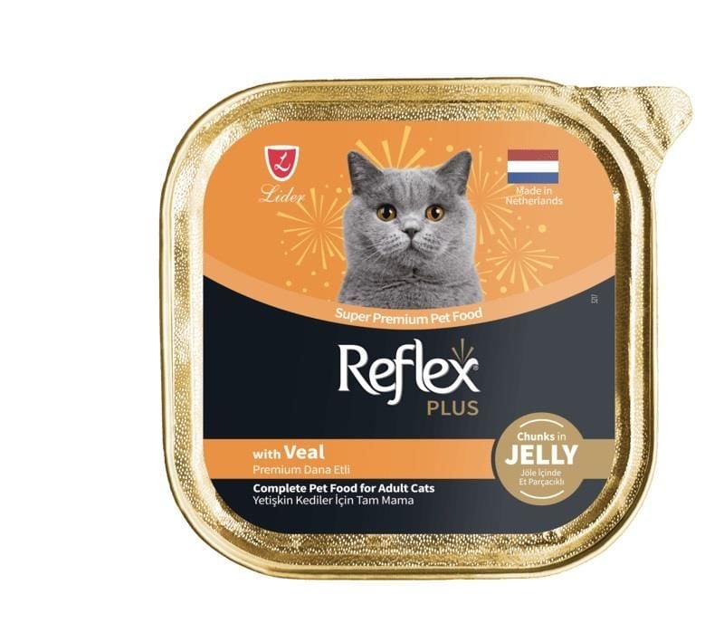 Reflex Plus Jelly Premium Dana Etli Yetişkin Kedi Konservesi 85 Gr