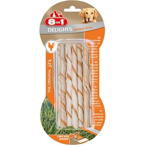 8in1 Delights Bones Ağız Bakımı için Burgu Çubuk (10lu) 55gr