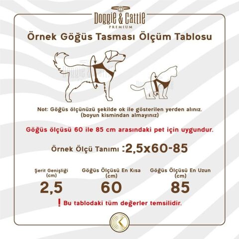 Doggie Large Havalı Dokuma Göğüs Tasması  Kamuflaj 2X55-65Cm