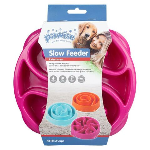 Pawise Köpekler için Çiçek Yavaş Beslenme Pembe Mama Kabı 20 Cm Small