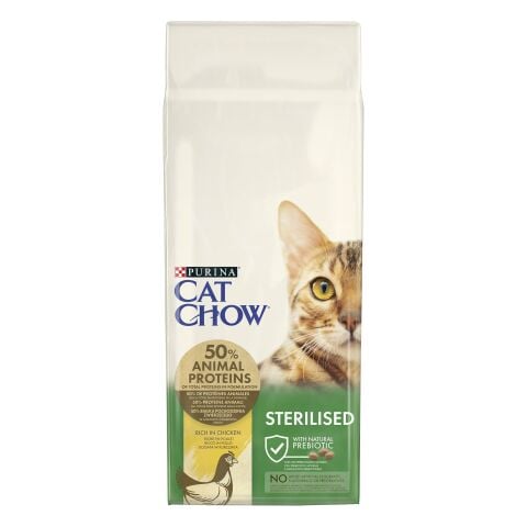 Cat Chow Kısırlaştırılmış Tavuk Etli Kedi Maması  15 Kg