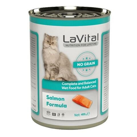 Lavital Adult Tahılsız Somonlu  Püre Yetiskin Kedi Konservesi 400gr