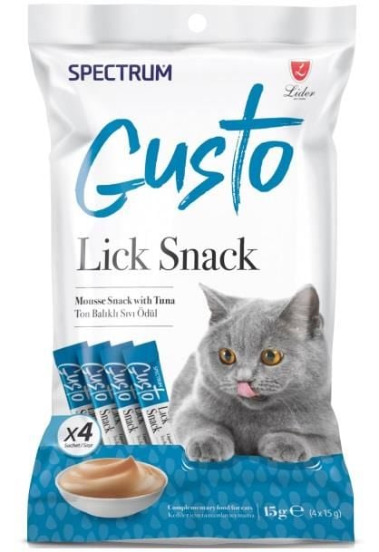 Spectrum Gusto Ton Balıklı Sıvı Kedi Ödül Maması 15gr (4lü)