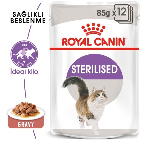 Royal Canin Sterilised Gravy Kısırlaştırılmış Kedi Konserve Maması 12x85 Gr