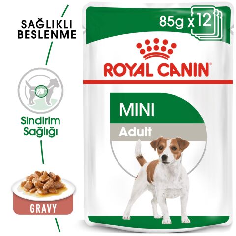 Royal Canin Mini Adult Yetişkin Köpek Konserve    Maması Pouch 12x85 Gr