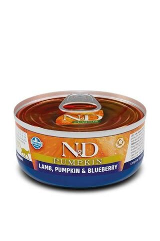 N&D Pumpkin Tahılsız Kuzu&Yaban Mersini& Balkabağı Yetişkin Kedi Konservesi 70 Gr