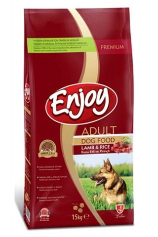 Enjoy Kuzu Etli Pirinçli Yetişkin Köpek Maması  15 kg