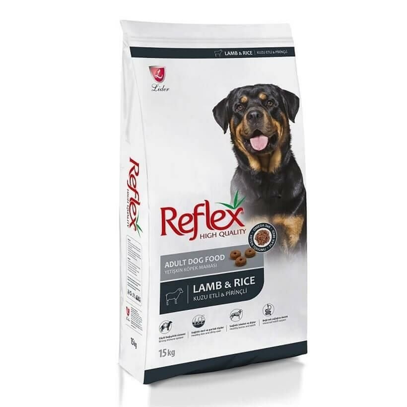 Reflex  Kuzu Etli Pirinçli Yetişkin Köpek Maması  15 kg