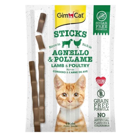 GimCat Sticks Kuzu Etli Tavuklu  Ödül Çubuğu 20 Gr