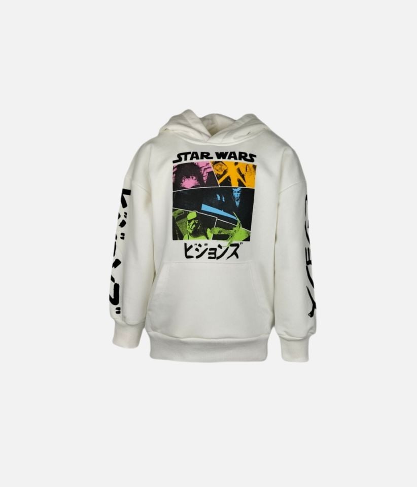 Baskılı Kapüşonlu Sweatshirt