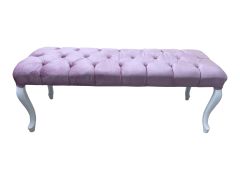 120 cm Lükens Ayaklı Puf (Bench) Ağaç İskelet-Kapitoneli