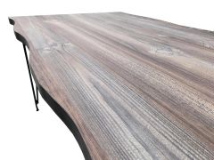 Eko 86 X 130 Cm Kütük Desenli Sabit Tel Masa(Mutfak&Cafe Masası)