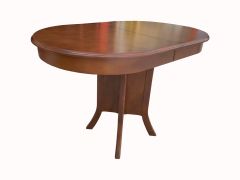 Oval Ortadan Ayaklı Açılır Masa 75X108 Cm Tamamı Ahşap