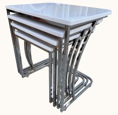 4'Lü C Zigon Sehpa Tekerli (Koltuk Altına Girebilen Model)