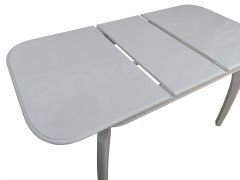 Muz Masa 80X120 Açılır Kapanır Lake Beyaz Ahşap