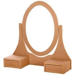 Oval Mdf Makyaj & Dresuar Üstü Ayna Çerçevesi