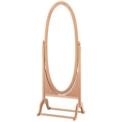 Oval Ayarlanabilir Ayaklı Boy Aynası Hâm & Cilasız
