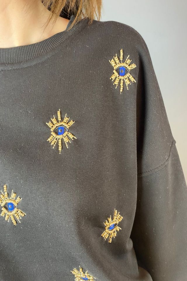 Göz Detaylı Sweatshirt