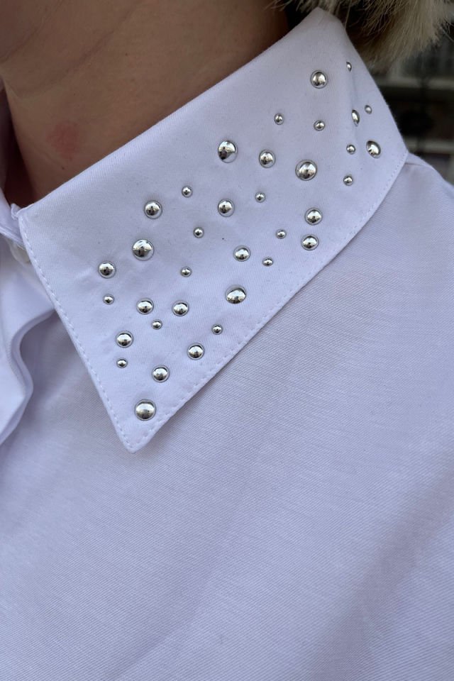 Yakası Troklu Crop Gömlek
