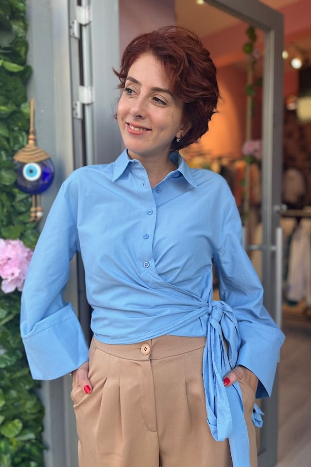 Kimono Gömlek -Mavi