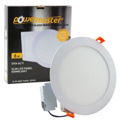 Powermaster Tavan Aydınlatma Sıva Altı Yuvarlak Slim Spot Panel 6500K BEYAZ