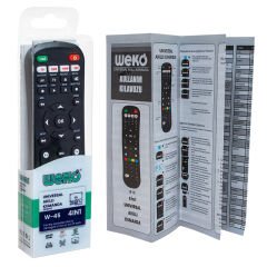 Weko W-45 Tüm Modeller Uyumlu 4in1 Öğrenebilen Universal Akıllı Kumanda Özellikleri