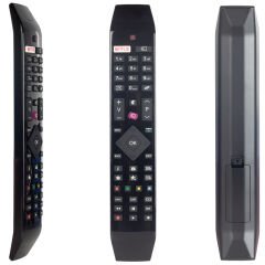 Orijinal KL ﻿Vestel Netflix Mor Tuşlu Yeni Üstü Camlı Model Led Tv Kumandası-Hıtachı