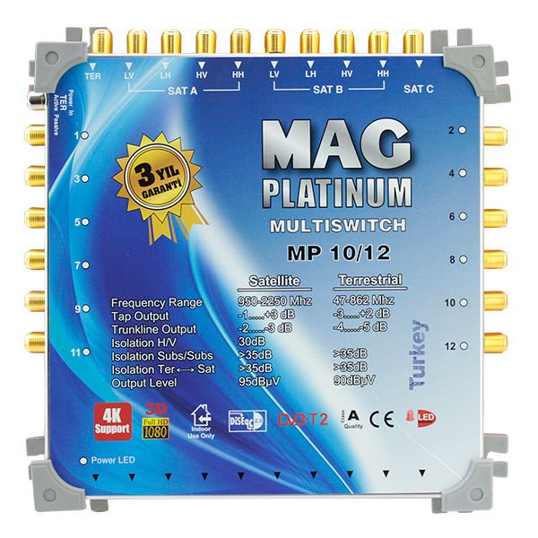 ﻿Mag Platinum 10-12 Sonlu Uydu Santrali + Adaptör