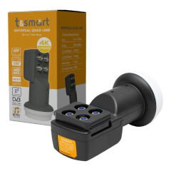 T&Smart Dört Çıkışlı Lnb 0.1DB Ultura Hd 4K Unversal  Quad Dört Çıkışlı