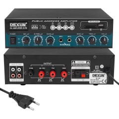 ﻿Dexun D-70 USB-SD-AUX-Bluetooth Destekli 50 Watt 100 Volt 4-16 Ohm Hat Trafolu Anfi  Şapka Trafolu Anfi