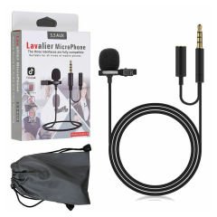 ﻿Powermaster JH-043-A Cep Telefonu için 3.5 mm Jack Girişli Youtuber Yaka Mikrofonu