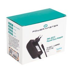 ''Powermaster Pm-4531 12 Volt - 2 Amper Plastik Kasa Priz Tipi adaptör 5.5*2.5 Uç''