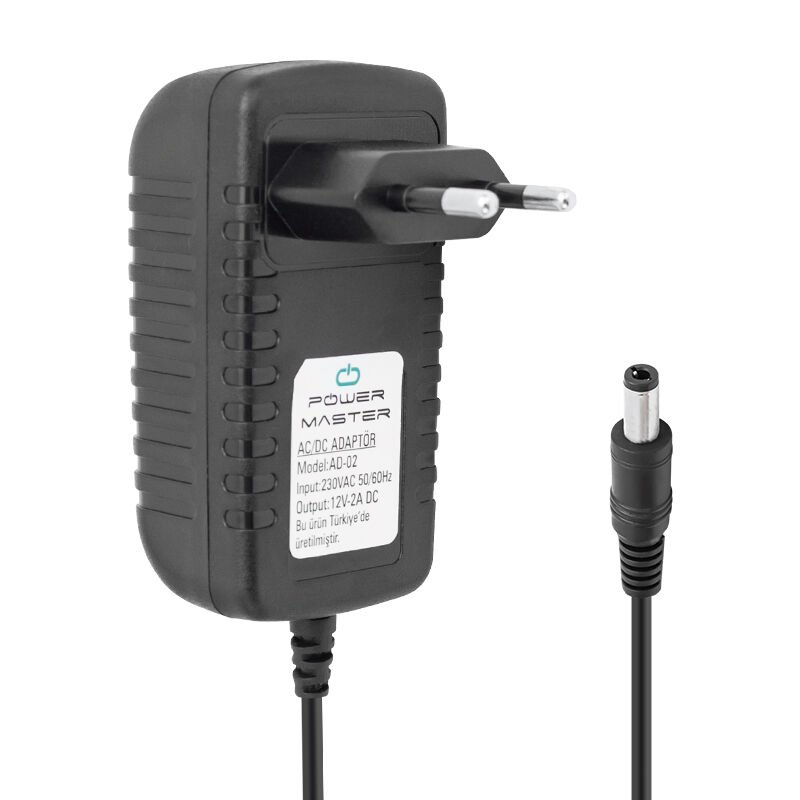 ''Powermaster Pm-4531 12 Volt - 2 Amper Plastik Kasa Priz Tipi adaptör 5.5*2.5 Uç''