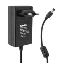 Weko 12 VOLT - 3,2 Amper - 38 Watt 5,5*2,5 Uçlu Plastik Kasa Priz Tip Adaptörü Kutulu Yerli Üretim