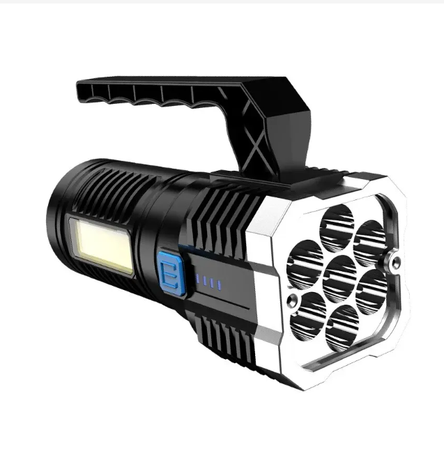 Yeni taşınabilir ev USB şarj feneri çapraz sınır açık 7LED el feneri ile