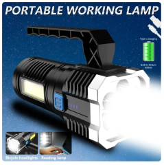 Yeni taşınabilir ev USB şarj feneri çapraz sınır açık 7LED el feneri ile
