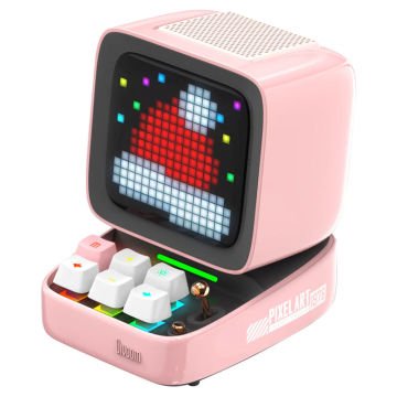 Divoom Ditoo Pro Pembe Piksel Ekranlı Bluetooth Hoparlör