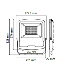 İnoled 100W Beyaz Işık 6500k Elegant Led Projektör IP65 5206-01