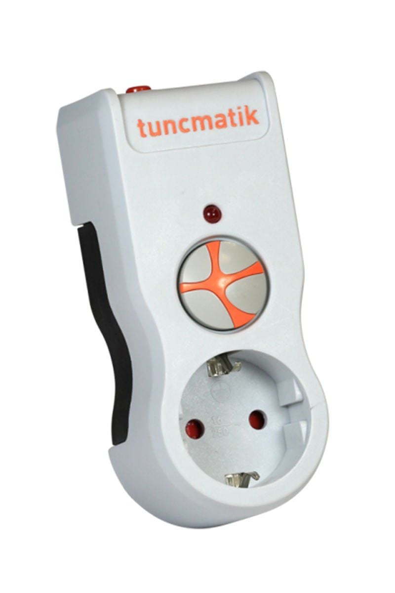 Tunçmatik Tekli Akım Korumalı Priz Anahtarlı Beyaz TSK5078