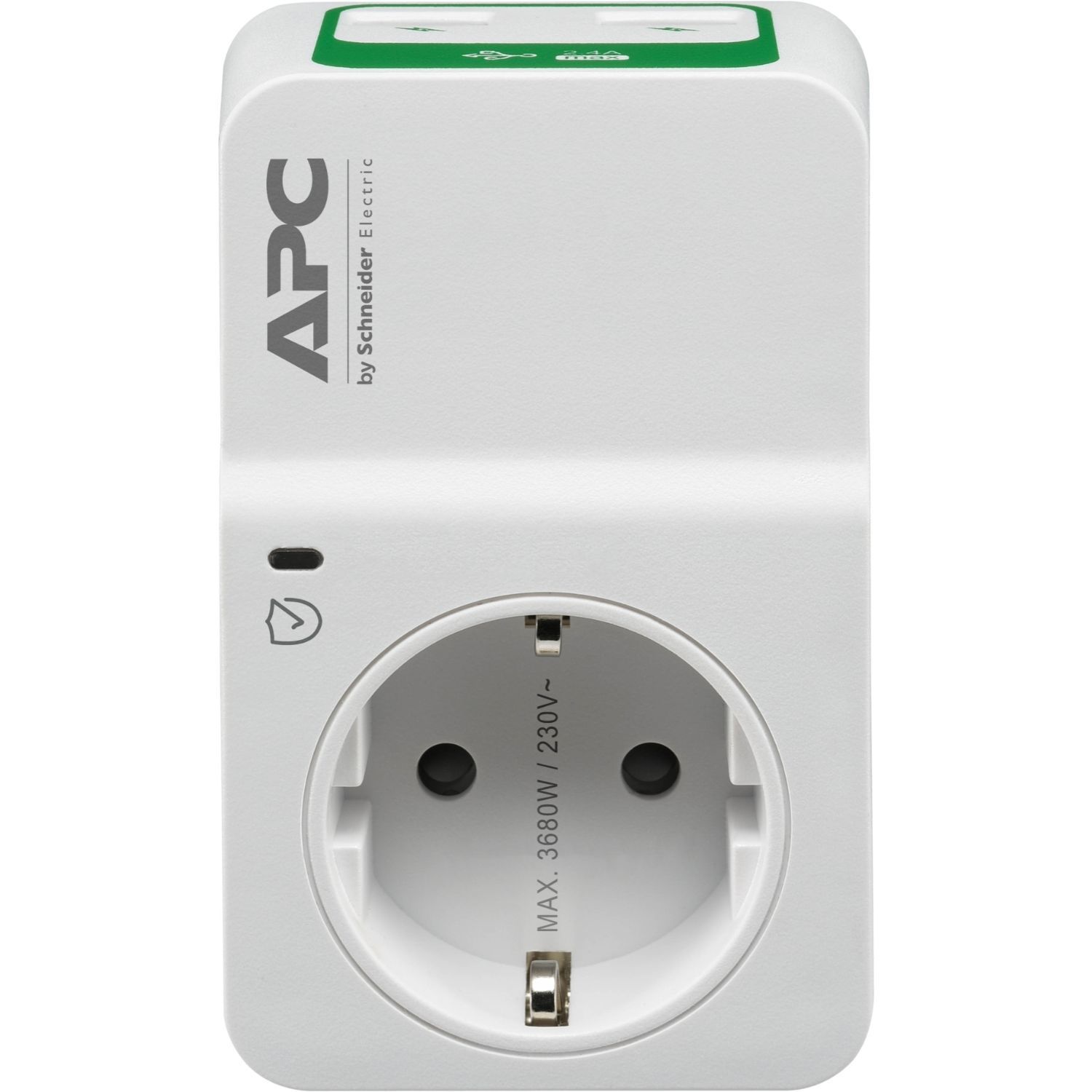 Apc By Schneider Electric Tekli Akım Korumalı Priz 2 USB Hızlı Şarj Çıkışlı Beyaz PM1WU2-GR