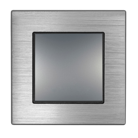 Asfir Schneider Asfora Plus Serisi Alüminyum Gümüş Çerçeve Çelik Renk Anahtar