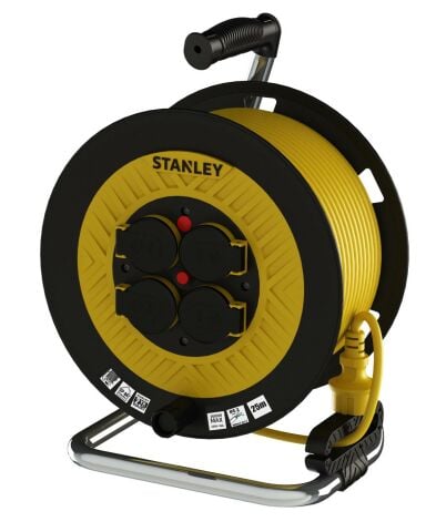 Stanley St-P Serisi Ip44 4 Soketli 25 Metre Makaralı Kablo / 3X1,5Mm SXECFL2RBSE