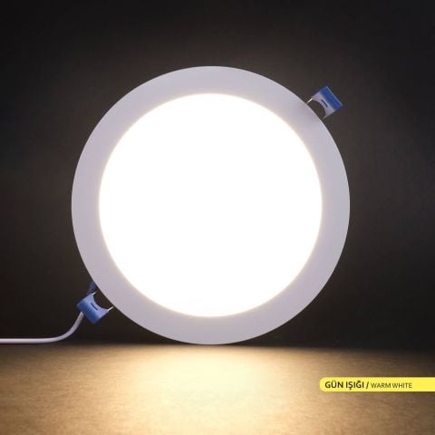 Ack 18w Günışığı 3000k Slim Led Panel Yuvarlak Alüminyum AP01-01800