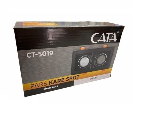 Cata Siyah Boş 2li Spot Kasası Pars CT-5019