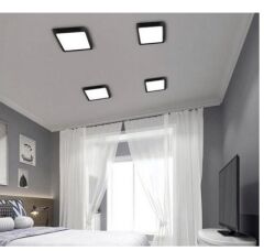 İnoled 24w Günışığı Siyah Kasa Kare Sıva Üstü Led Panel 2782-02