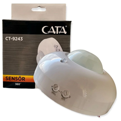 Cata 360 Derece Hareket Sensörü 1200w 220 volt Sıva Üstü Ct 9243