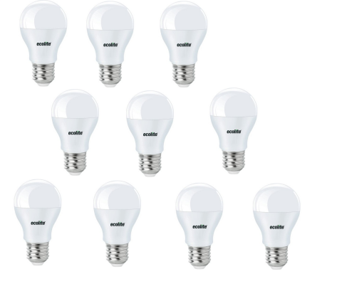 Ecolite 10 Adet 5W Beyaz Işık 6500k Led Ampul E27 Duylu 470 Lümen