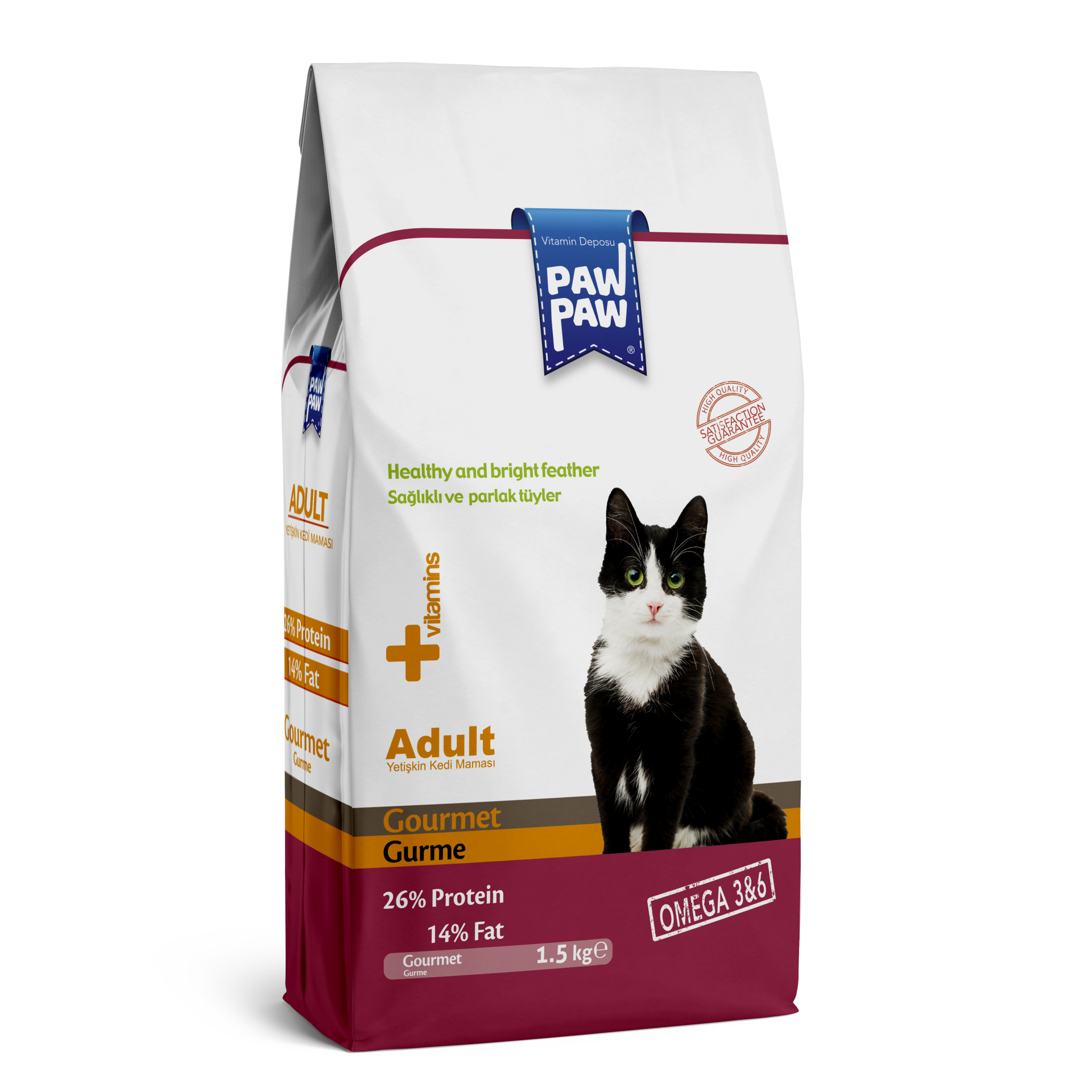 Paw Paw Yetişkin Kedi Maması Gurme 1,5 KG