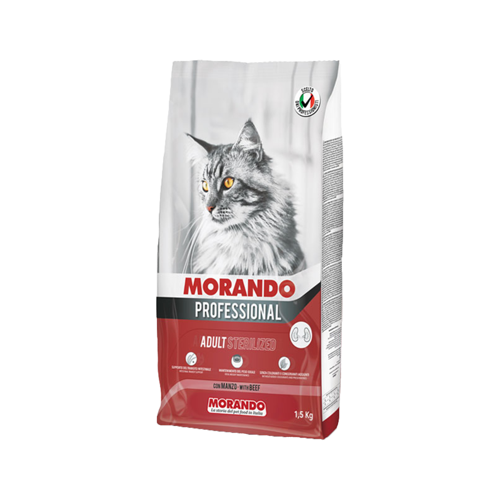 Morando Kedi Maması Steril Biftekli 1.5Kg